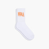 Białe Skarpety MUALA (Oranż)